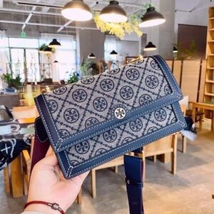 Tory Burch T Jacquard Shoulder Purse